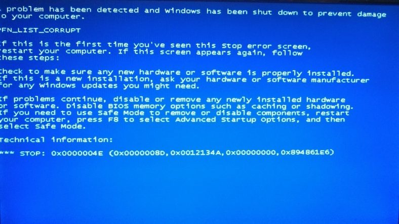 How to resolve windows blue screen problem