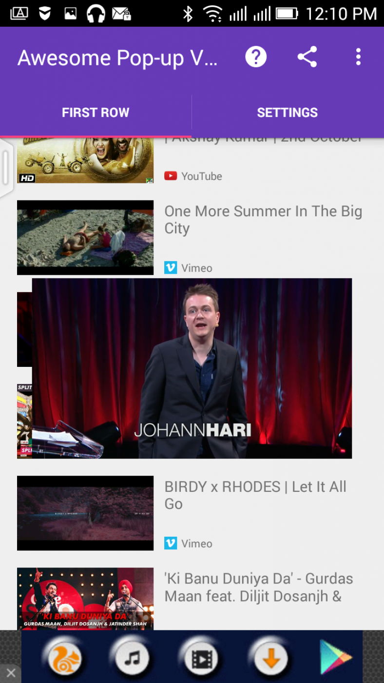 minimize the application, with the video still playing
