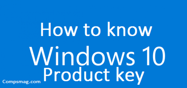 How to know Windows 10 product key
