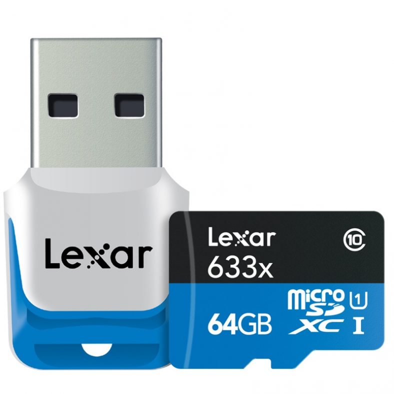 Lexar 64GB microSDHC 633x UHS-I Memory Card