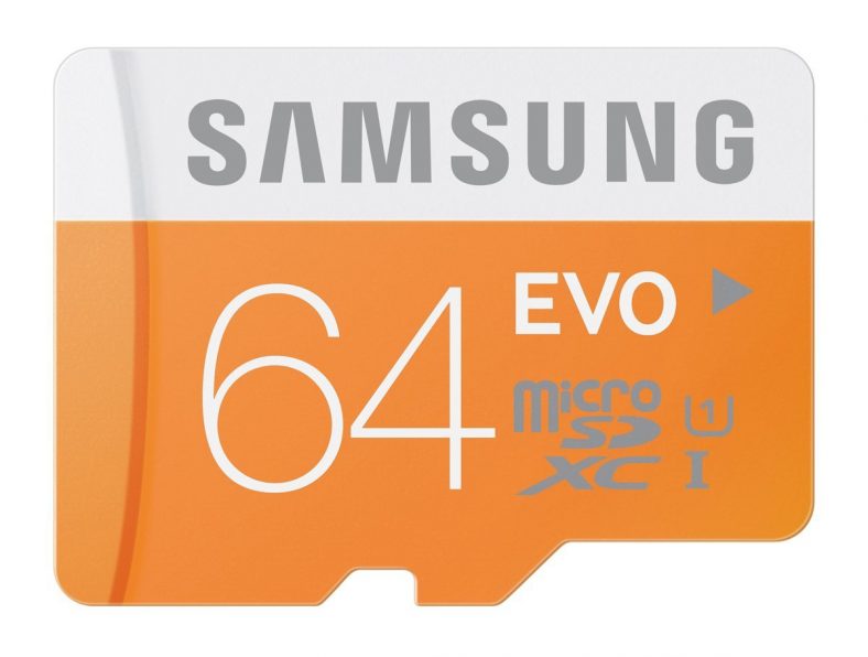 Samsung 64GB EVO Micro SDHC Memory Card