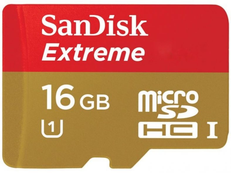 SanDisk 16GB Extreme UHS-I Micro SDHC Memory Card