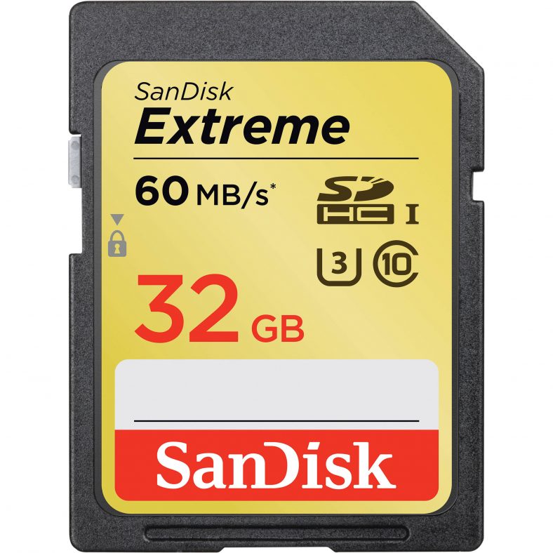 SanDisk Extreme SDHC 32GB UHS-I Memory Card