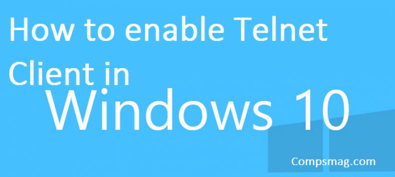 How to enable Telnet Client in Windows 10