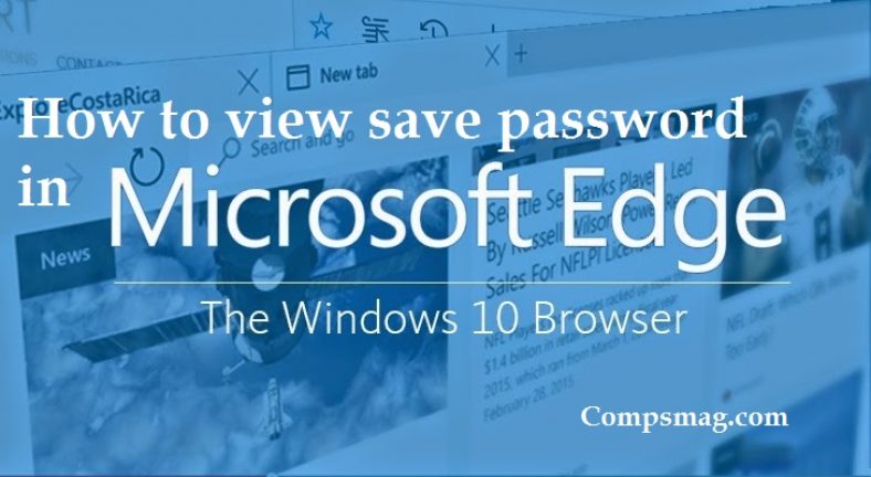 How to view save password in Edge browser