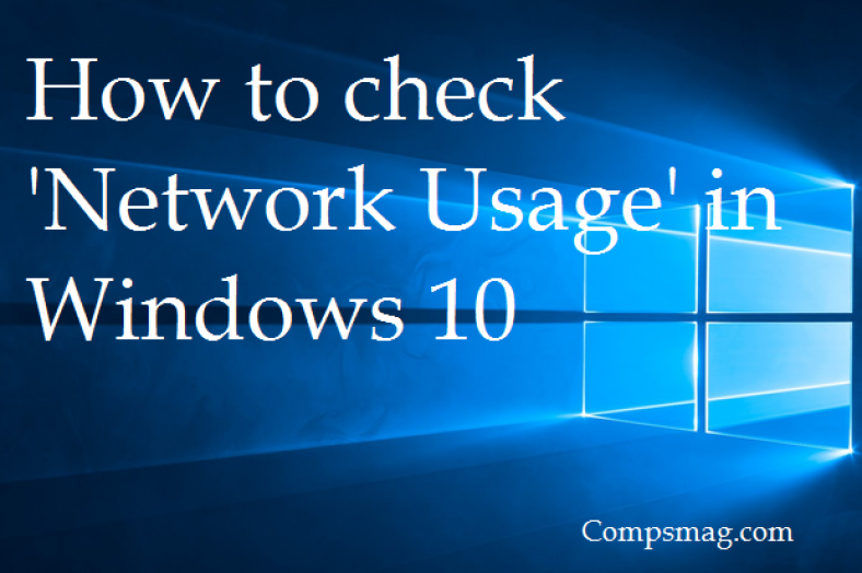 How to check 'Network Usage' in Windows 10