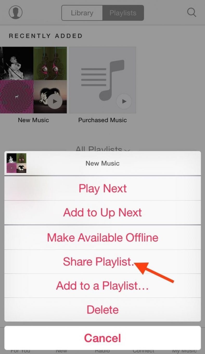 How to share an Apple Music playlist