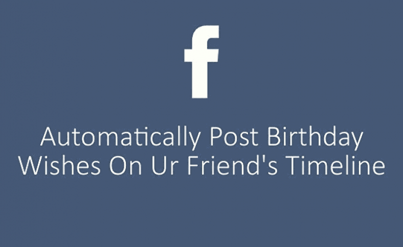 uto Post Happy Birthday on Facebook