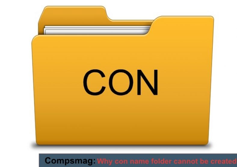 Why con name folder cannot be created