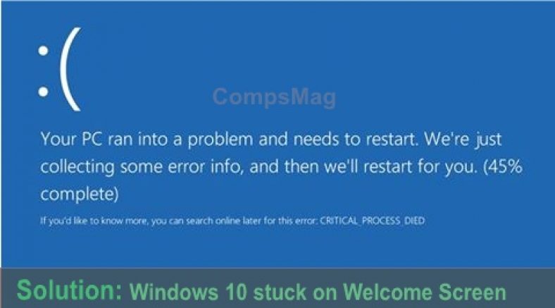 windows 10 stuck on welcome screen