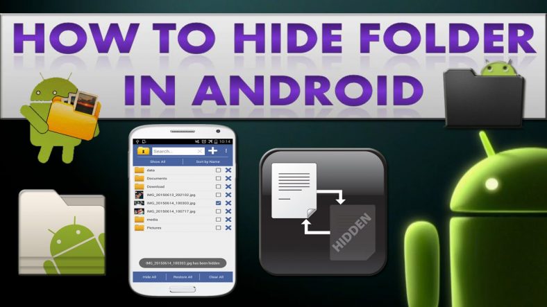 Hide files or folders in android