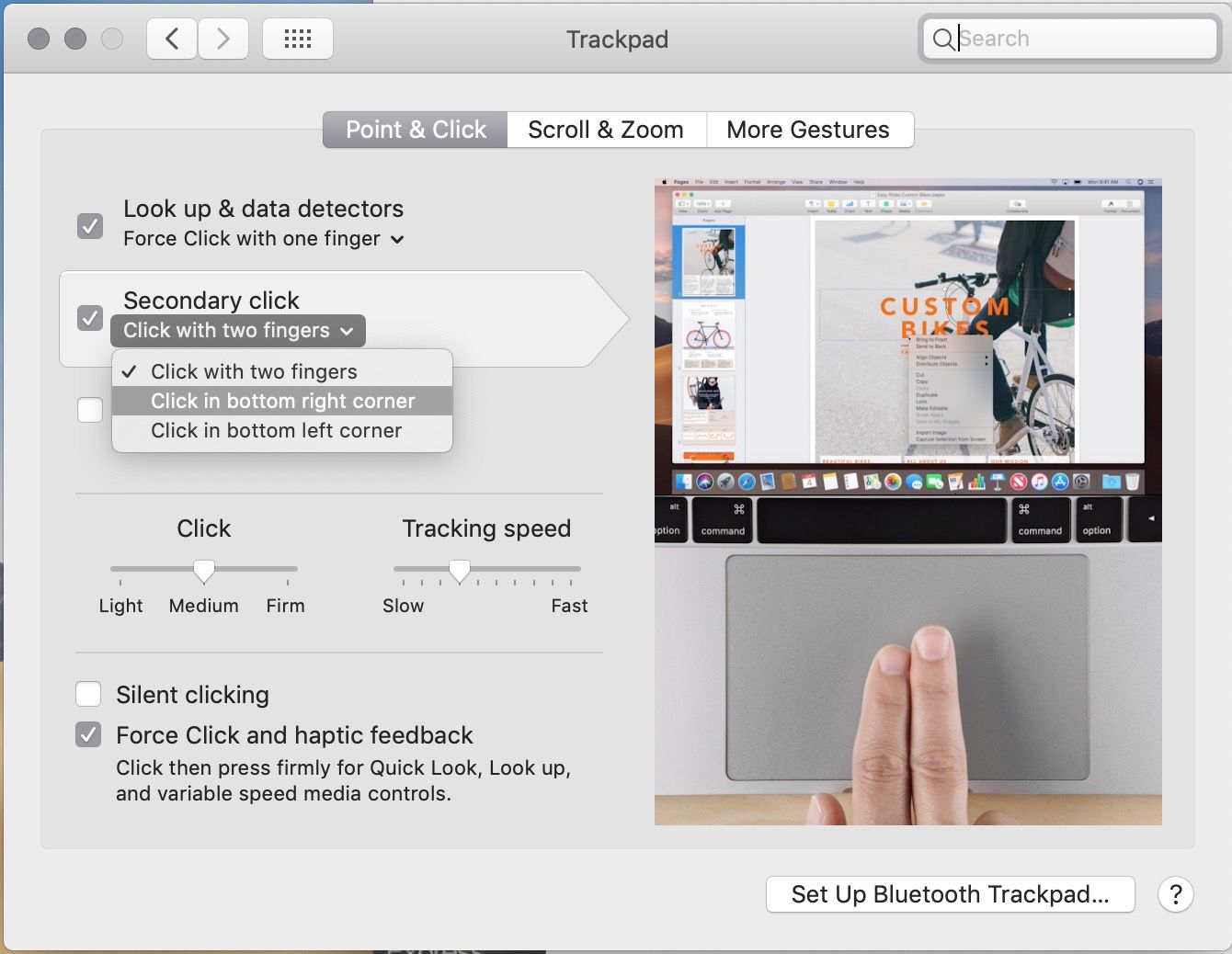 Right click on Mac
