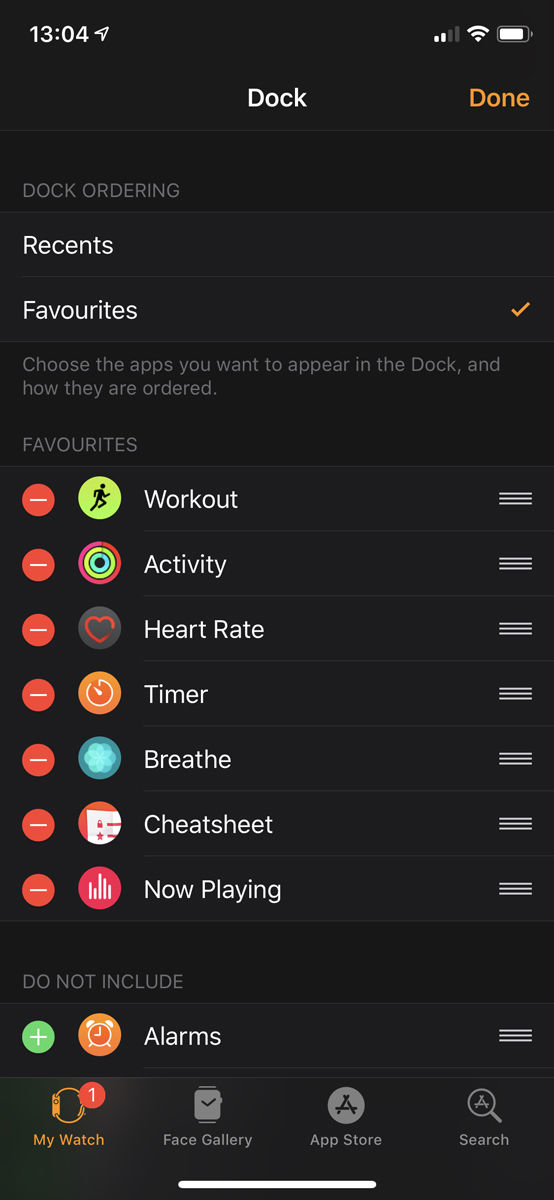 How to change the apps on the Apple watch Watch dock-iPhone-app-Watch