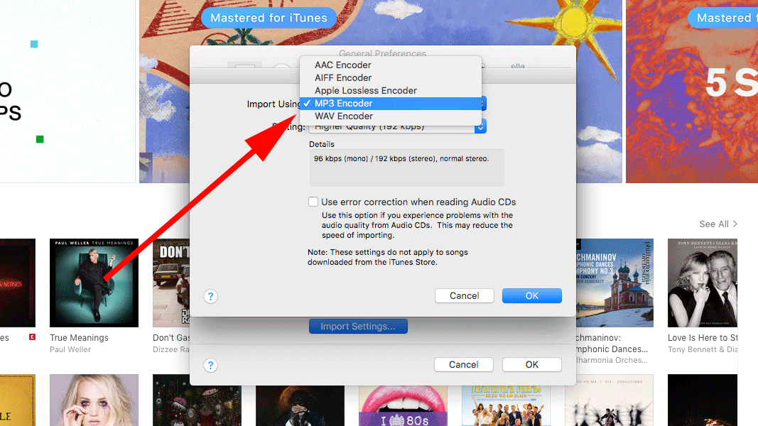 How to rip iTunes to MP3: Import preferences