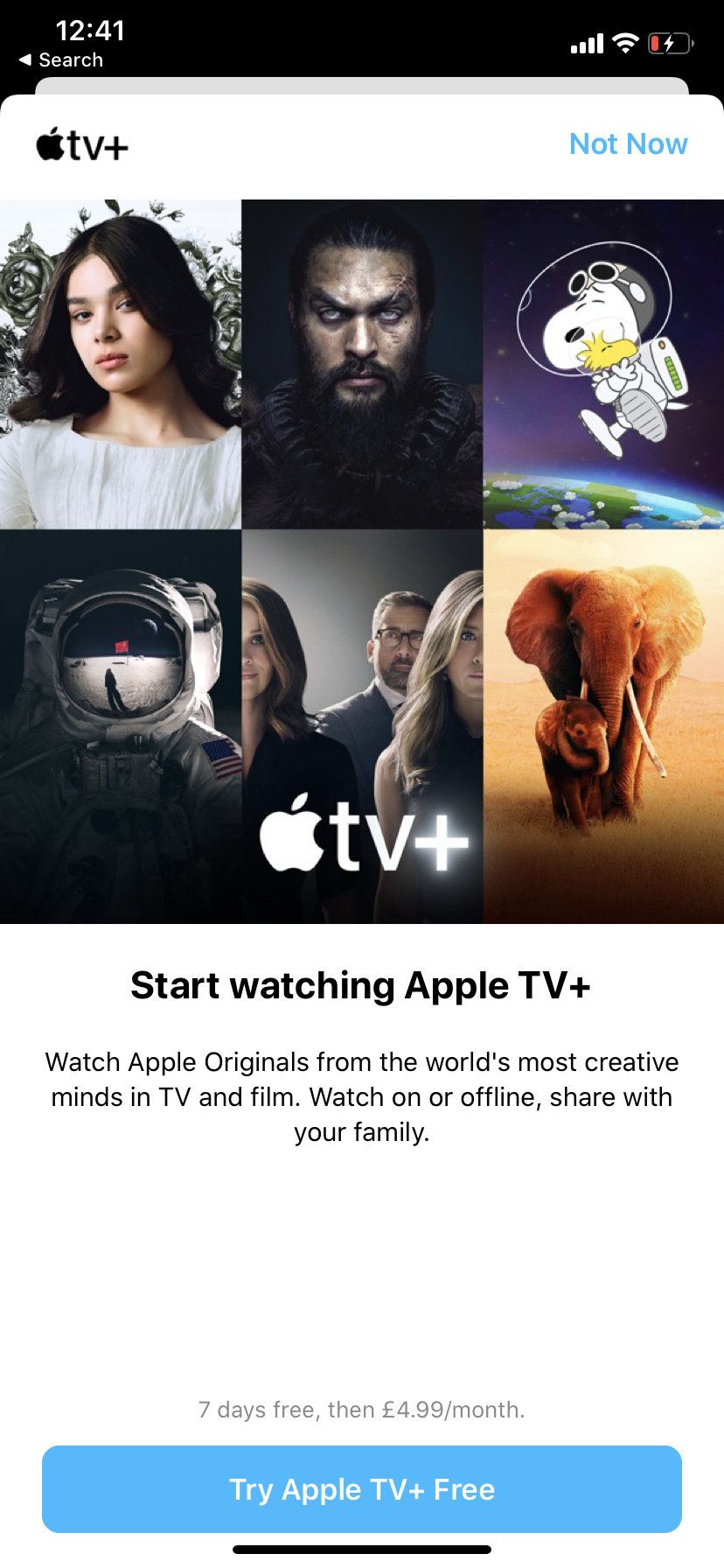7-day Apple TV + trial