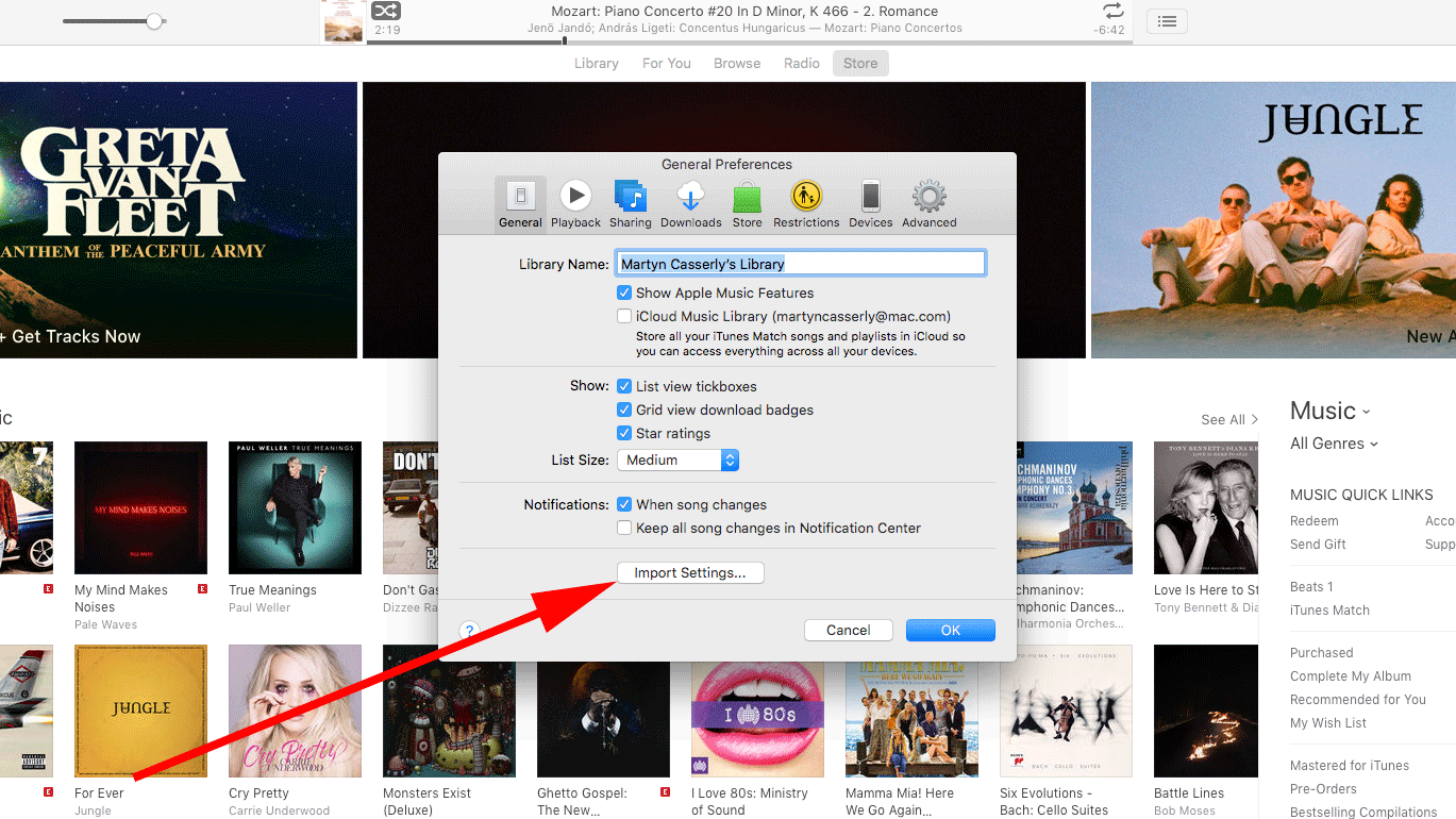 How to rip iTunes to MP3, the following: General preferences