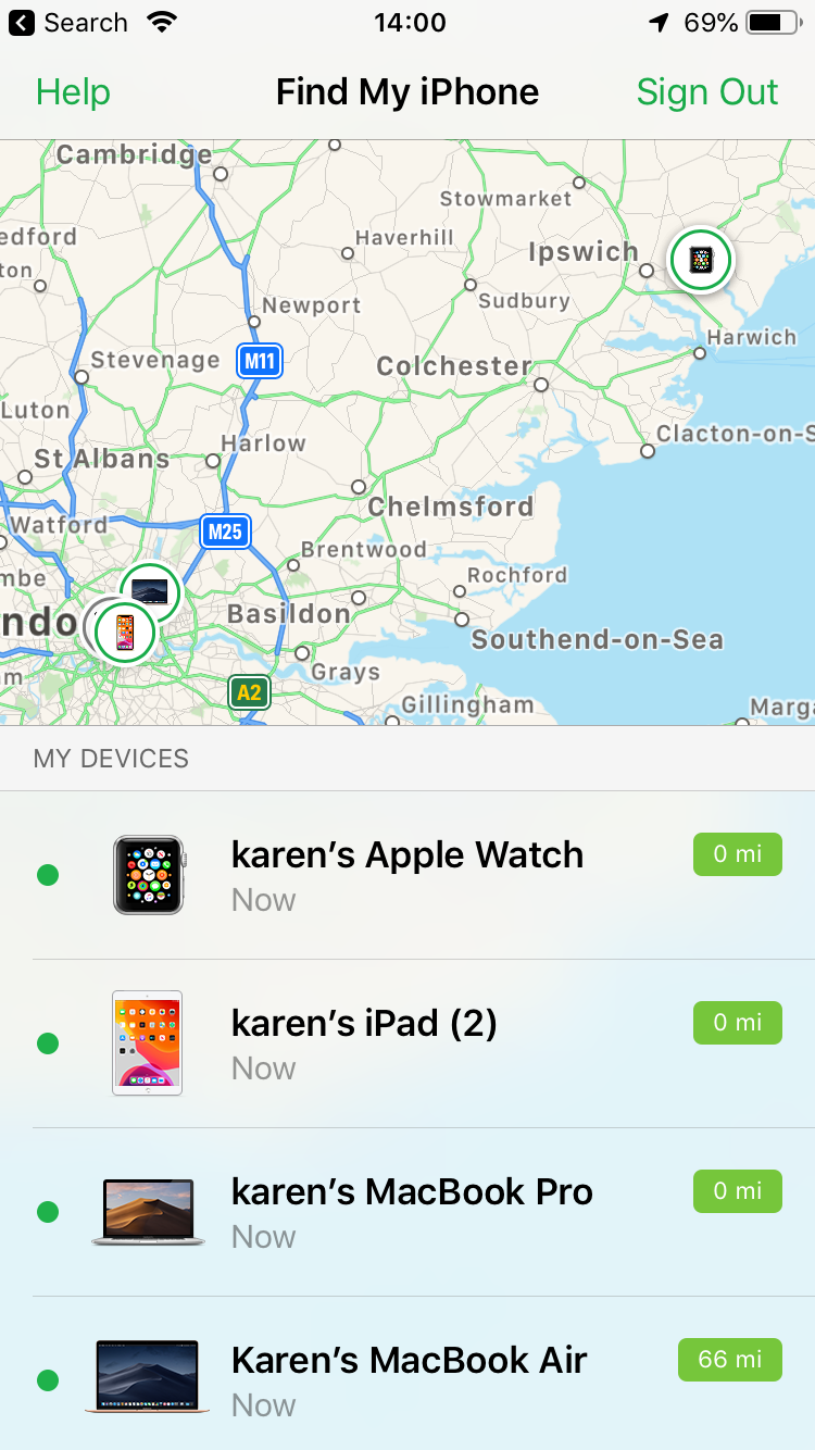 find iphone ios 12