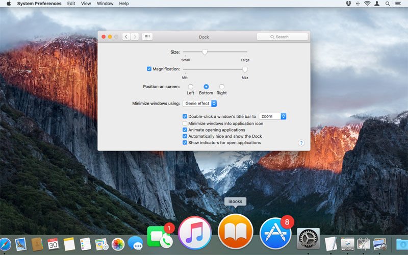 Use system preferences in macOS Sierra