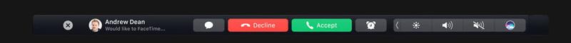 Using Touch Bar on new MacBook Pro: Answer calls