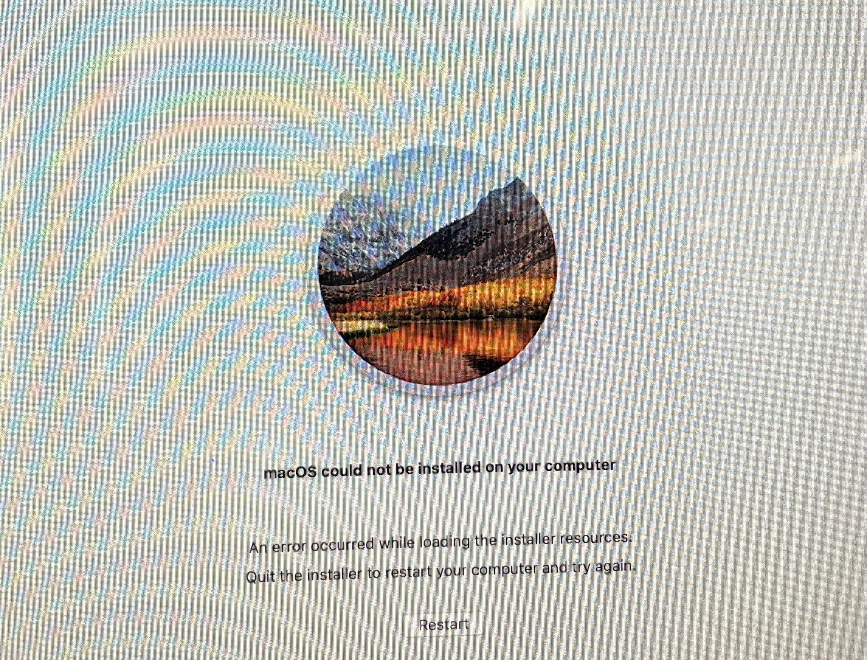 macos could not be installed