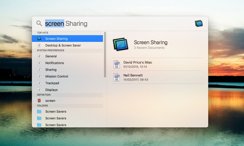 Share screens on Mac, iPad and iPhone: Mac Screen Sharing