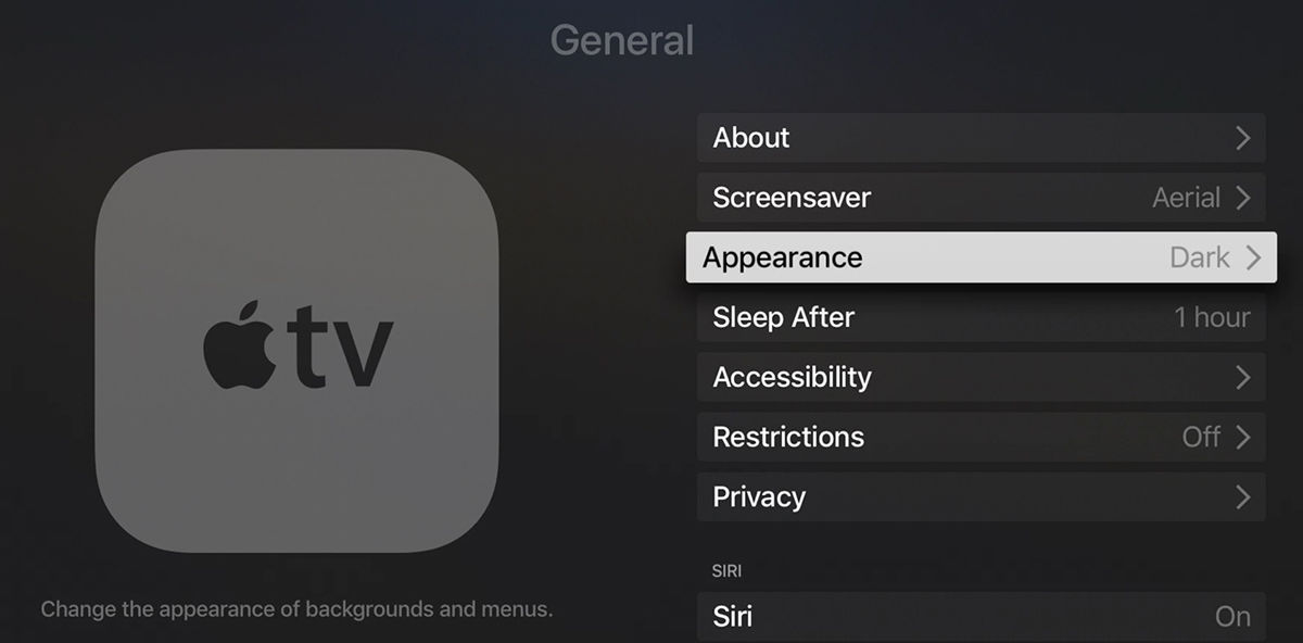 How to use Dark Mode on the Apple TV