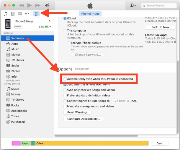 Stop iTunes from Automatically Opening When iPhone, iPad, or iPod is Connected