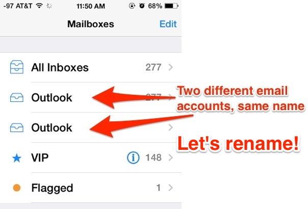 How To Rename An EMail Account On IOS To Be More Descriptive Compsmag