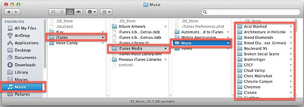 where is itunes music stored on windows xp