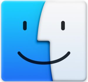 Finder icon on the Mac