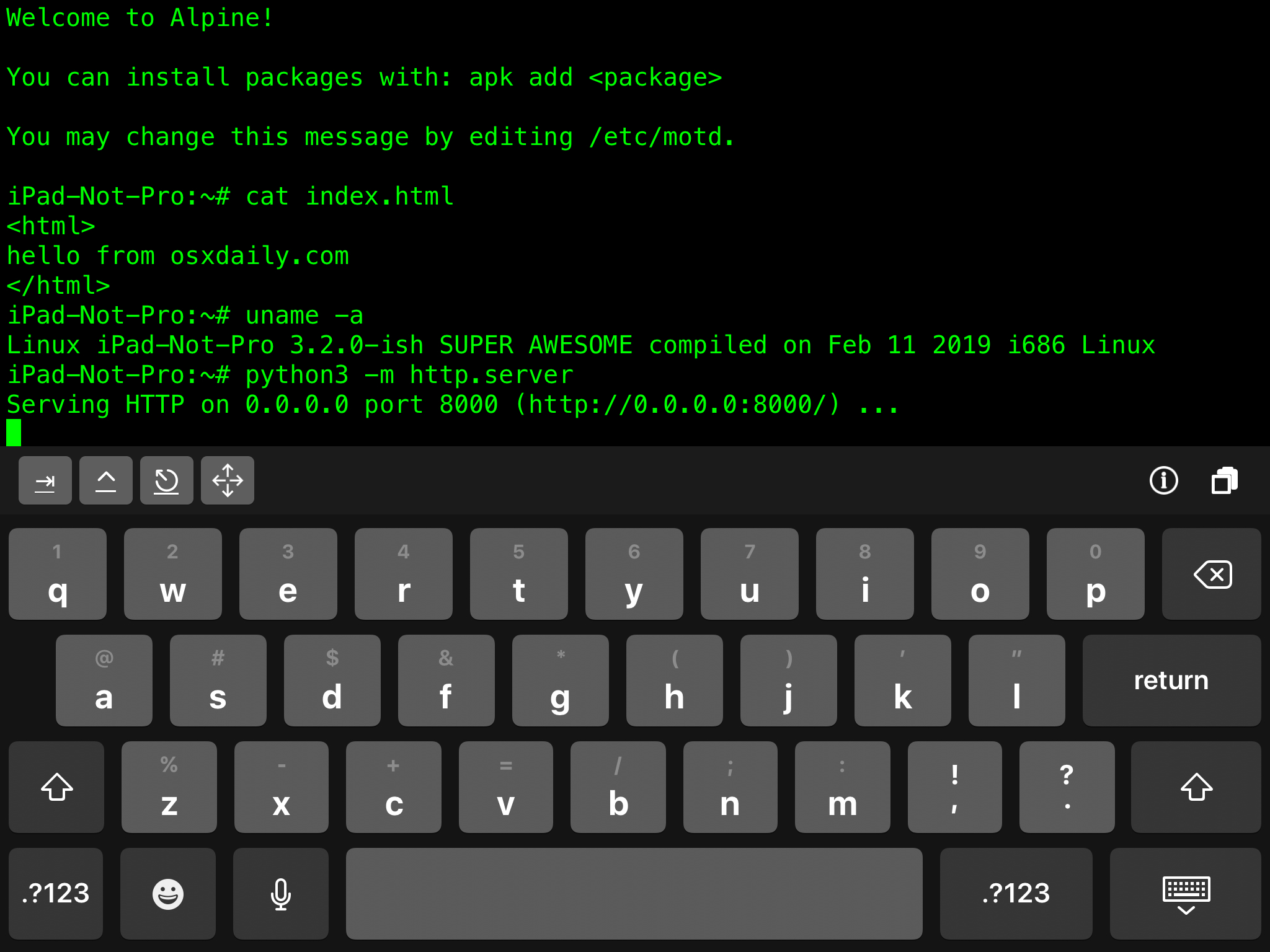 Run Simple Web Server on iPad or iPhone In 2022
