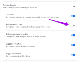 Disable Google Photos Rediscover This Day Cards 6