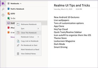manually arrange notebooks onenote for mac