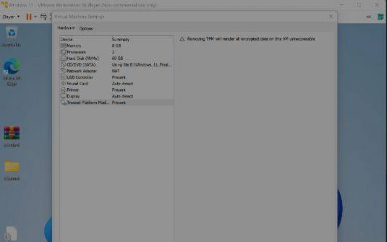 How to Add TPM 2.0 support in VMware Workstation Player