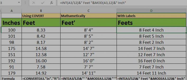 Guide: Convert Feet to Inches in Excel