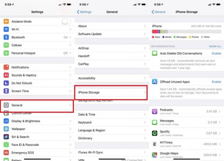 How to clear Your iPhone’s storage