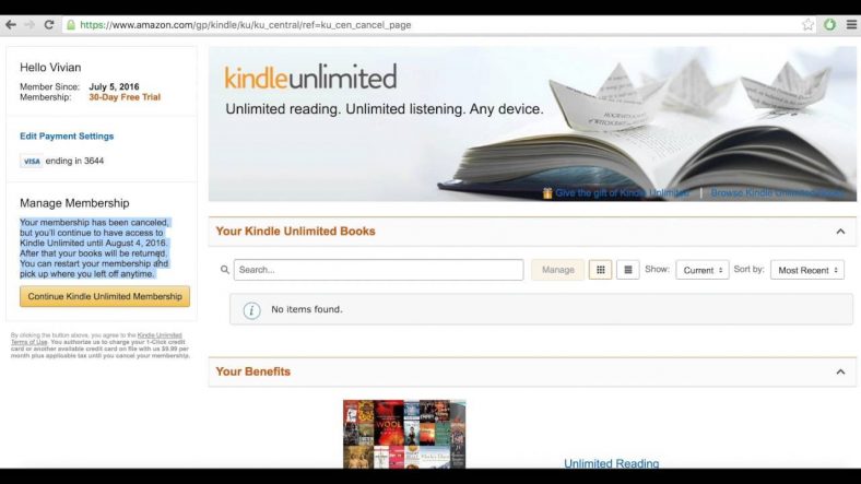 How To Cancel Amazon Kindle Unlimited