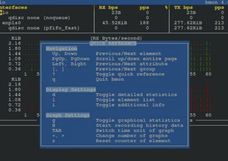 How to use bmon to monitor network bandwidth on Linux