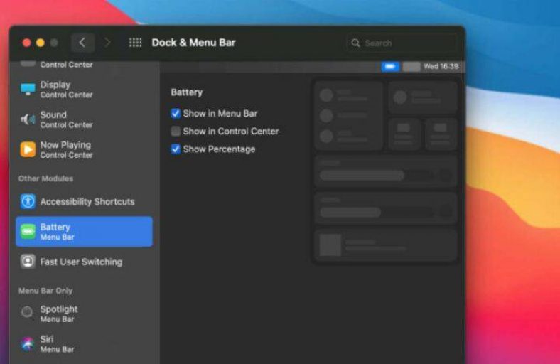 How to Show Battery Percentage on macOS Monterey