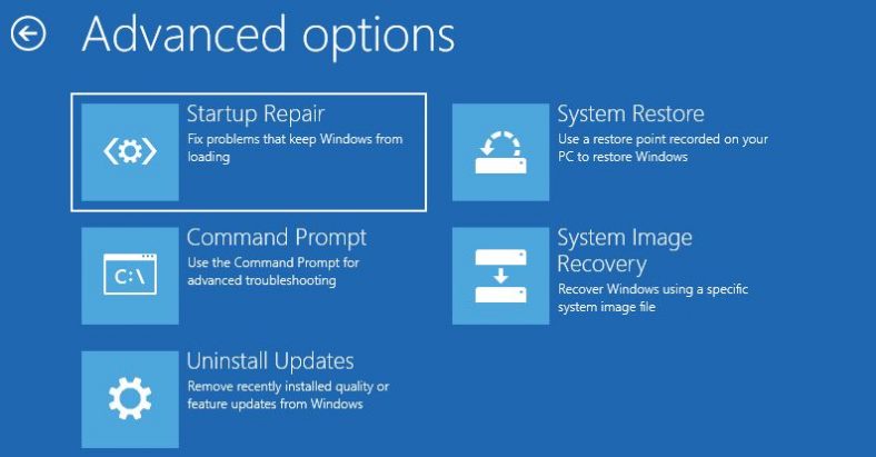 How to access Advanced Startup Options in Windows 11 PC