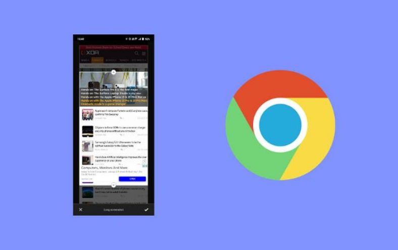 How to take a full page screenshot in Google Chrome for Android