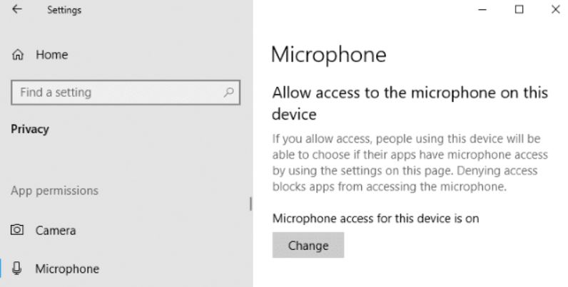 Microphone not working