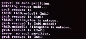 How to Fix GRUB Unknown Filesystem Error