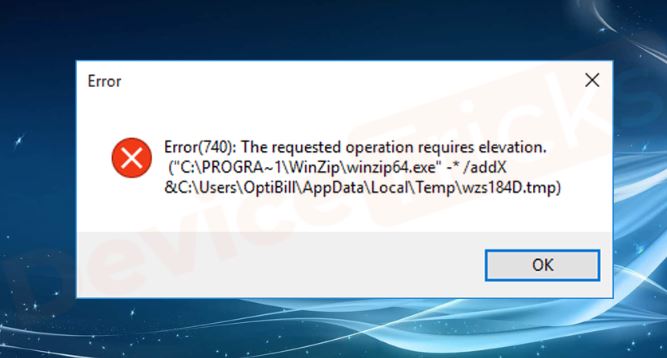 Fix: 'Error 740, The requested operation requires elevation' issue