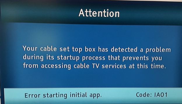 Fix: 'Spectrum TV Error Code IA01' issue