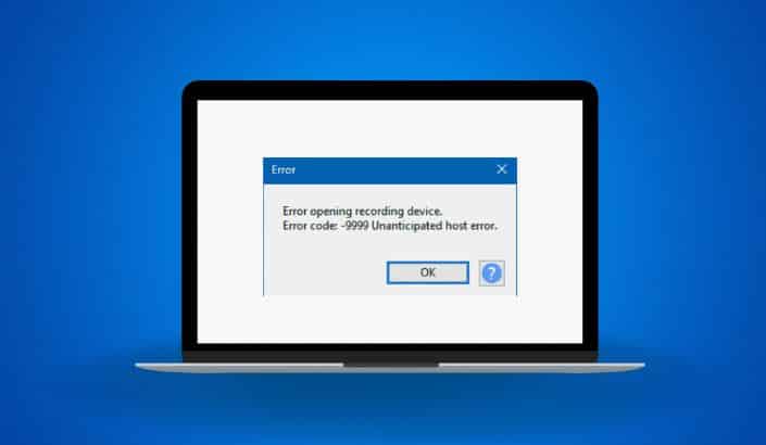 (Fixed): “Audacity Error Code 9999” on Windows