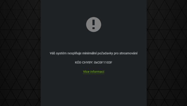 Fix: 'GeForce Now Error 0xc0f1103f' issue