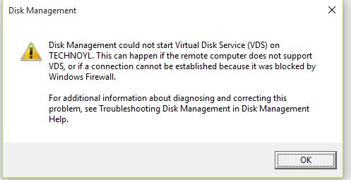 Fix: “Disk Management Could Not Start Virtual Disk Service” Error