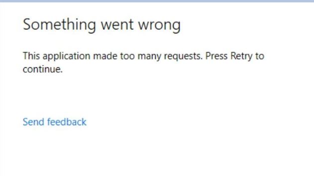How to fix 'This Application Made Too Many Requests' issue