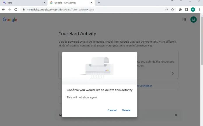 How to Delete History and Activity Data on Google Bard